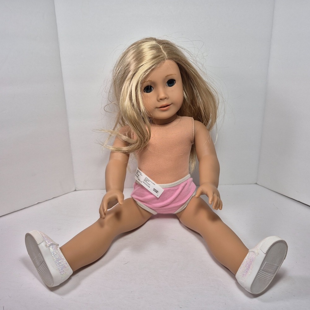 American Girl Doll 2017 PA-9679 (HK) Straight Blond Hair Blue Eyes 18"